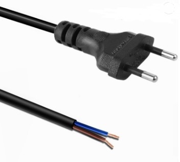 ケーブルの端が付いているBY2-10プラグとのブラジルの電力ケーブル2 Pin INMETROの承認は錫メッキした
